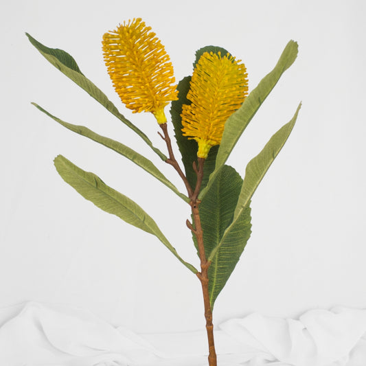 Banksia Spray Yellow - Realistic Artificial Flowers