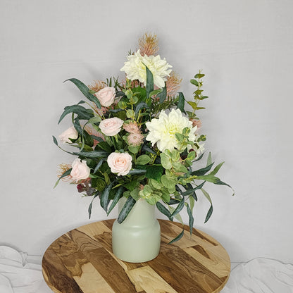 Natives, Dahlia and Rose Arrangement  - Realistic Artificial Flowers