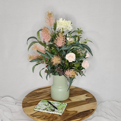 Natives, Dahlia and Rose Arrangement  - Realistic Artificial Flowers