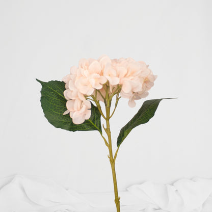 Light Pink, Soft Touch Hydrangea Garden Stem - Realistic Artificial Flowers