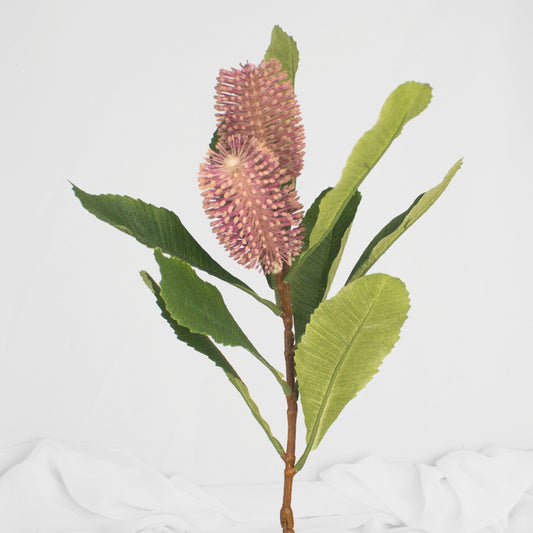 Banksia Spray Light Mauve - Realistic Artificial Flowers