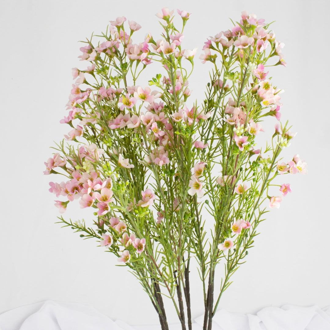 Wax Flower Spray Pink - Realistic Artificial Flowers