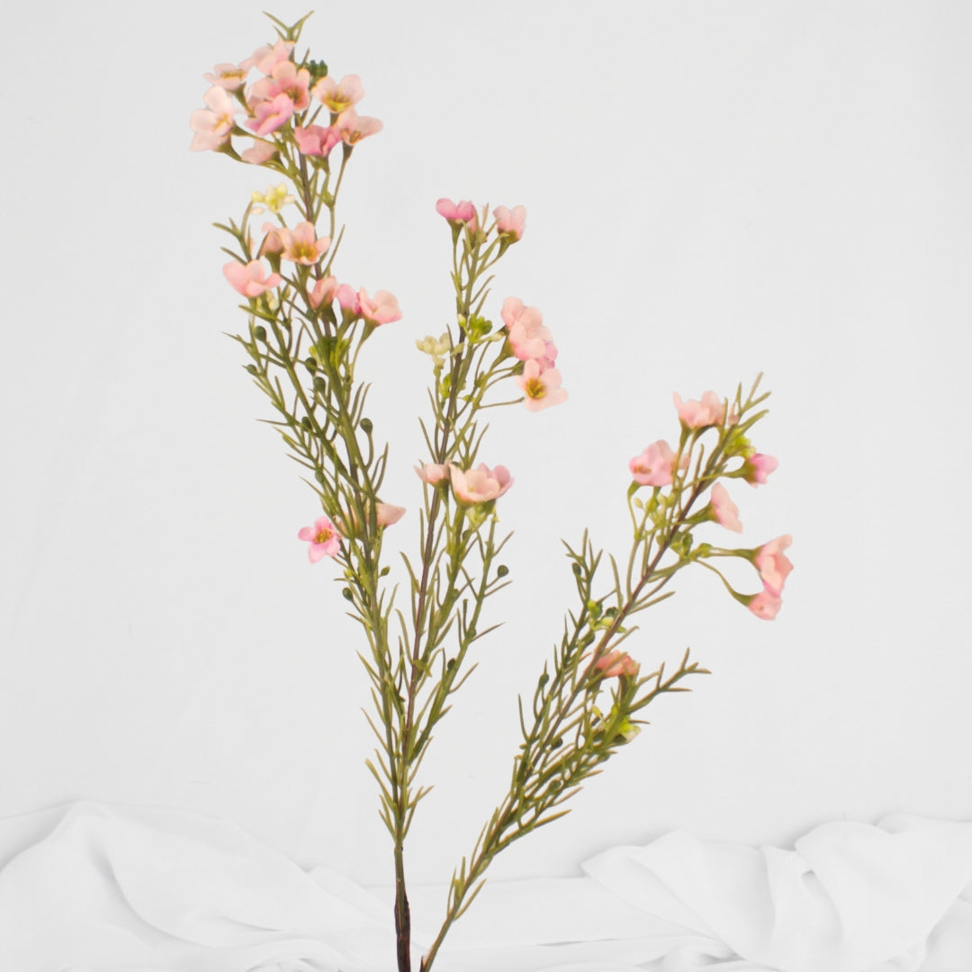 Wax Flower Spray Pink - Realistic Artificial Flowers