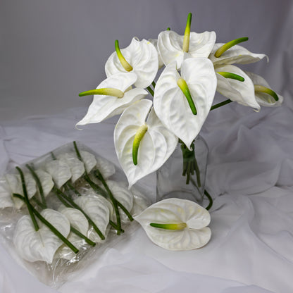 Anthurium Small White - Realistic Artificial Flowers