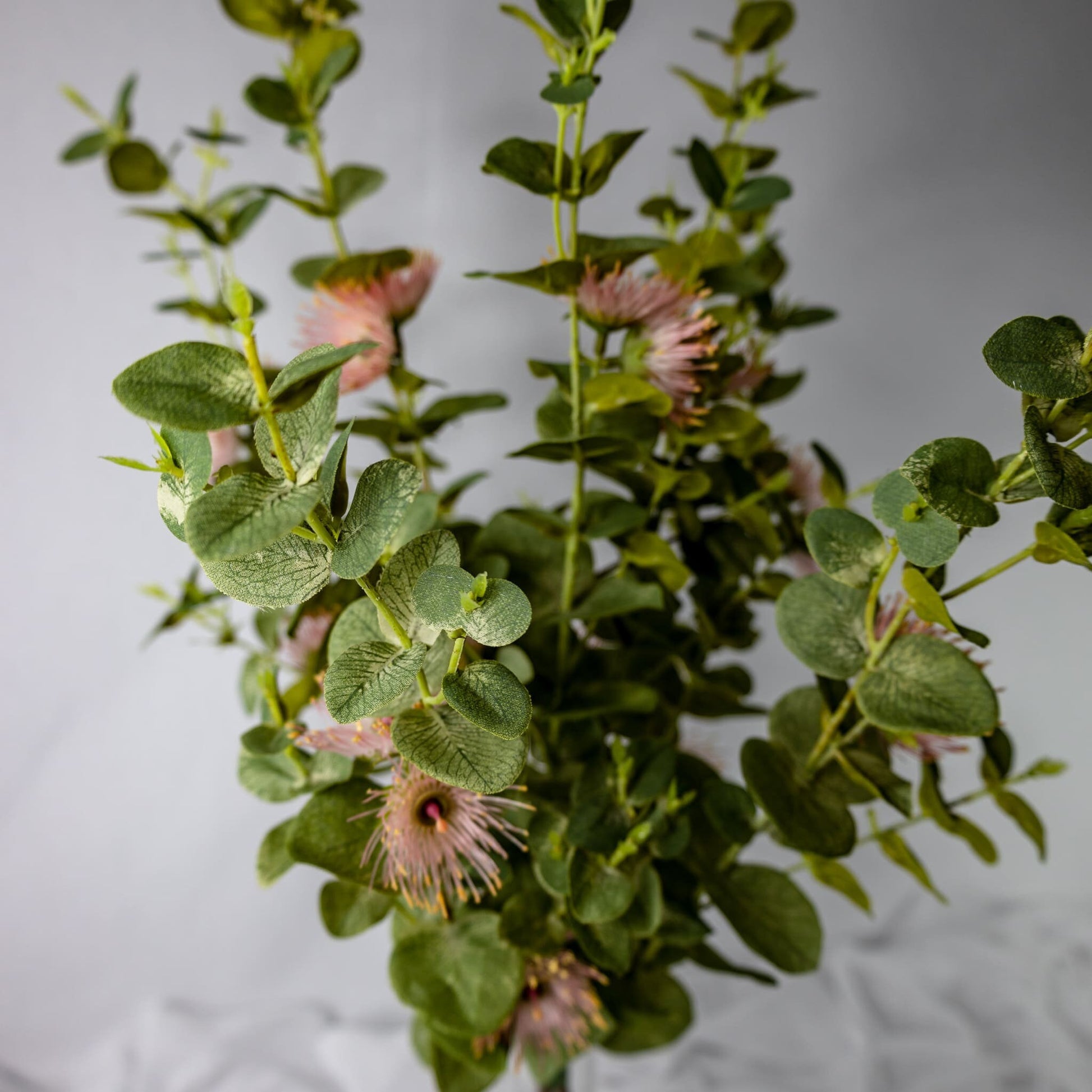 Artificial Pink Flowering Gum Blossom closer look