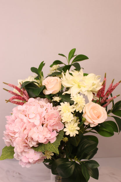 Light Pink Rose and Hydrangea Bouquet '88'