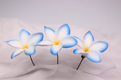 Blue Horizon Frangipani Real Touch ( 6 Pack ) - Realistic Artifical Flowers