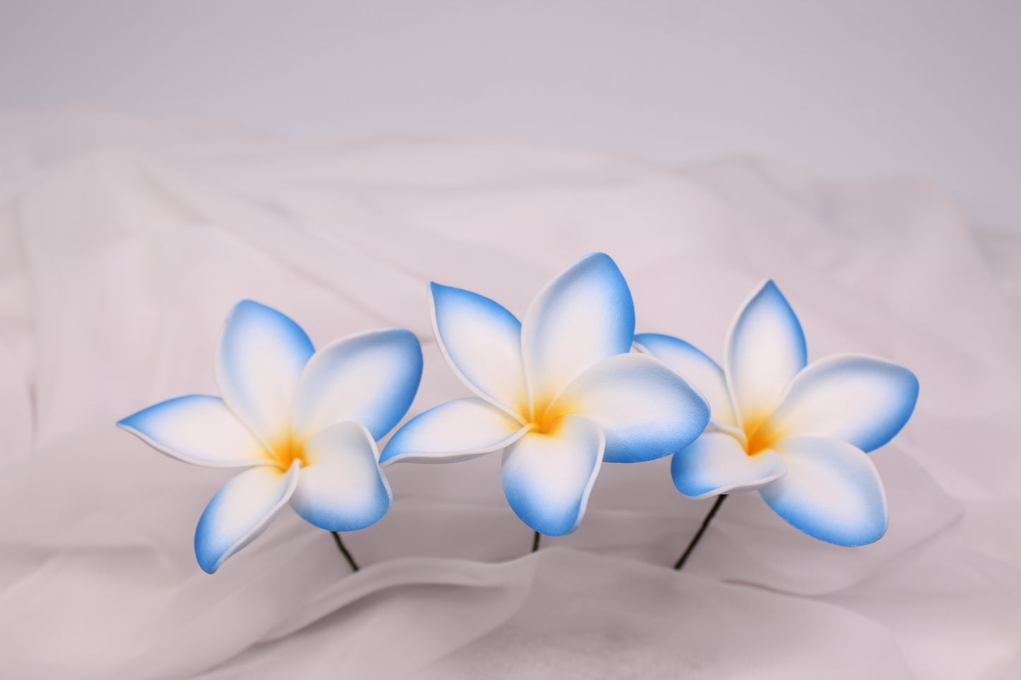 Blue Horizon Frangipani Real Touch ( 6 Pack ) - Realistic Artifical Flowers