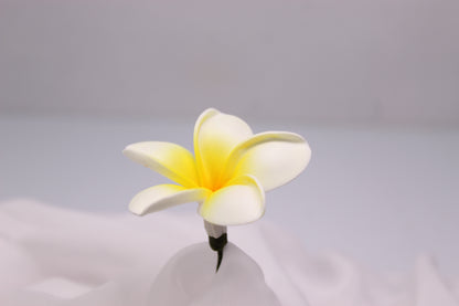 Sunlit Ivory Frangipani Real Touch ( 6 Pack ) - Realistic Artifical Flowers