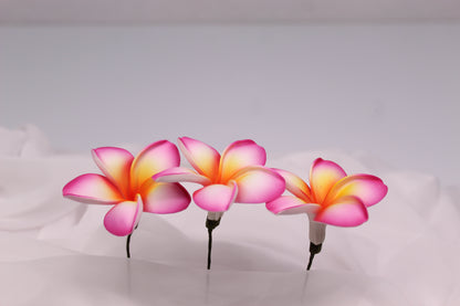 Tropical Sunset Frangipani Real Touch ( 6 Pack ) - Realistic Artifical Flowers