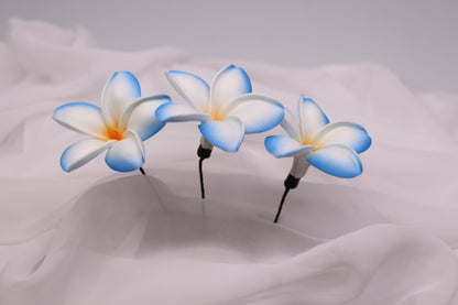 Ocean Breeze Frangipani Real Touch ( 6 Pack ) - Realistic Artifical Flowers