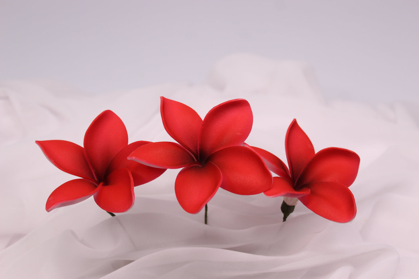 Scarlet Flame Frangipani Real Touch ( 6 Pack ) - Realistic Artifical Flowers