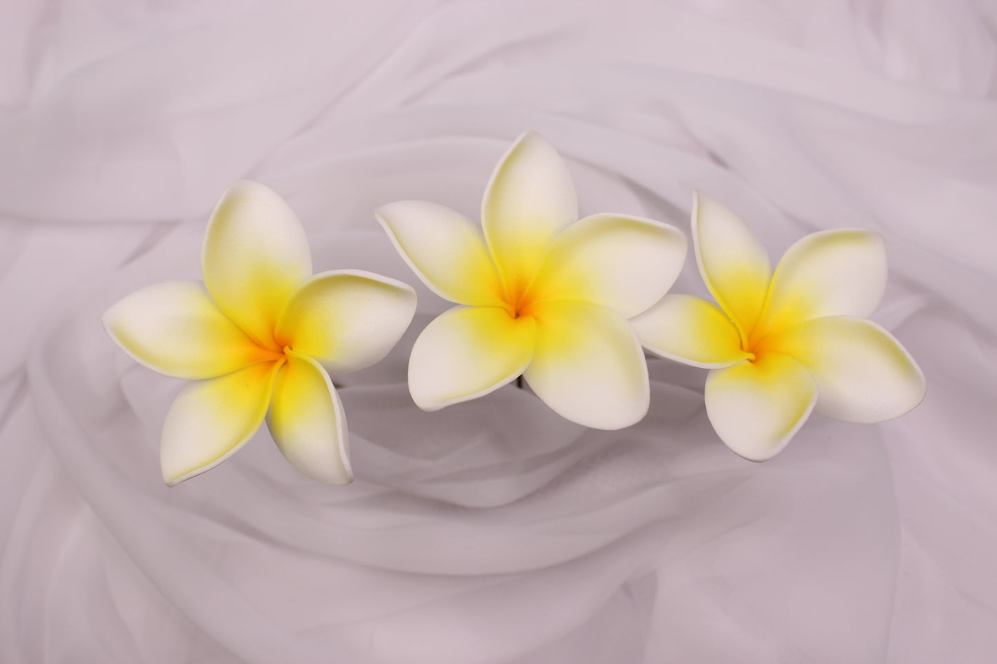 Lemon Glow Frangipani Real Touch ( 6 Pack ) - Realistic Artifical Flowers