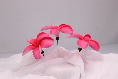 Coral Glow Frangipani Real Touch ( 6 Pack ) - Realistic Artifical Flowers