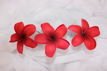 Passion Red Frangipani Real Touch Frangipani Real Touch ( 6 Pack ) - Realistic Artifical Flowers