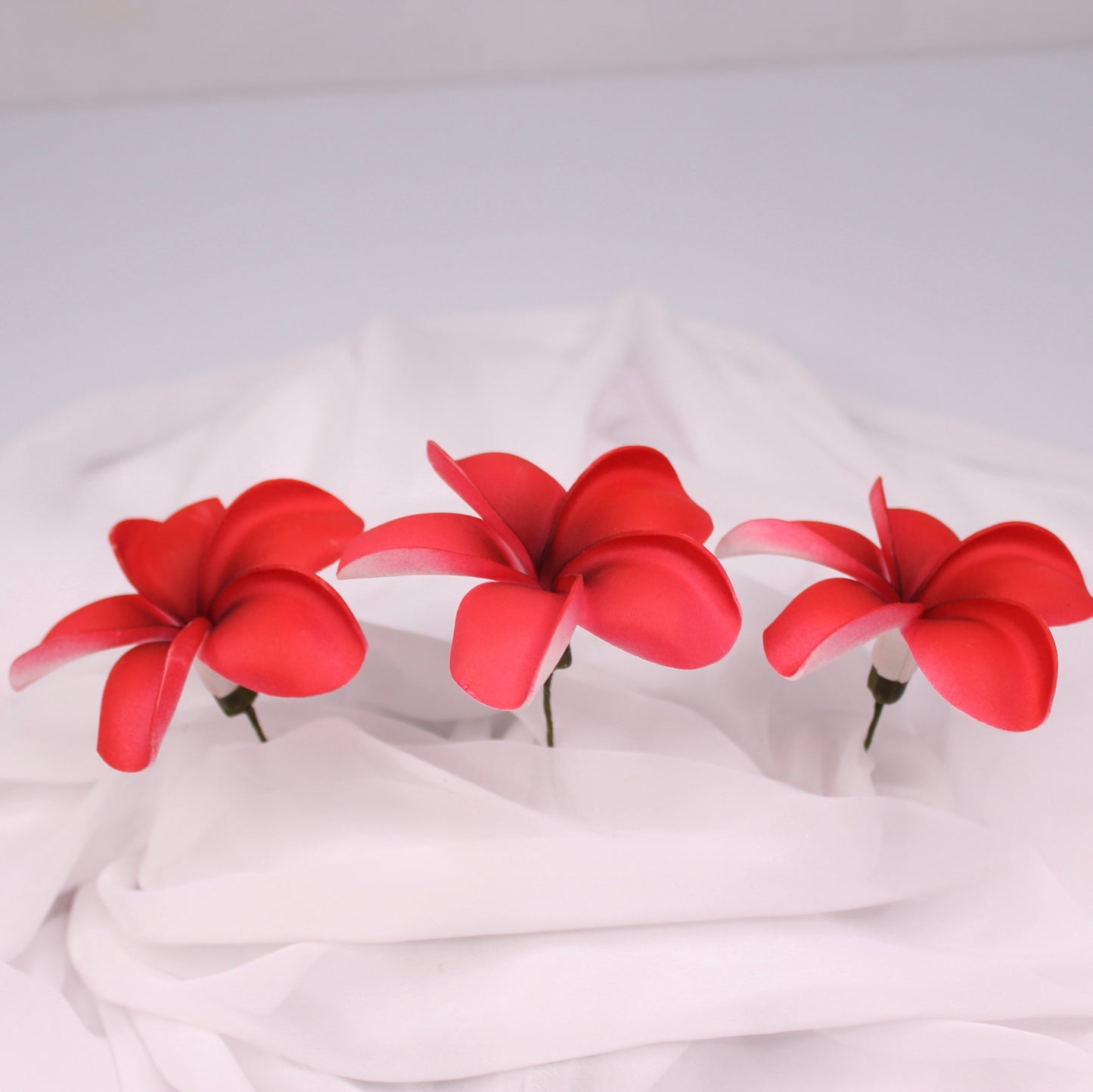 Passion Red Frangipani Real Touch Frangipani Real Touch ( 6 Pack ) - Realistic Artifical Flowers