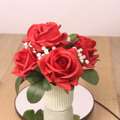 Romantic Red Rose Arrangement - Realistic Artificial Flowers