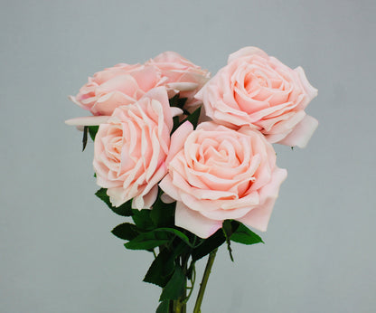 Blush Pink Real Touch Rose - Realistic Artificial Flowers