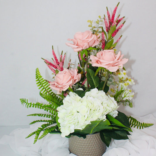 Pink Passion Arrangement - Realistic Artificial Flowers