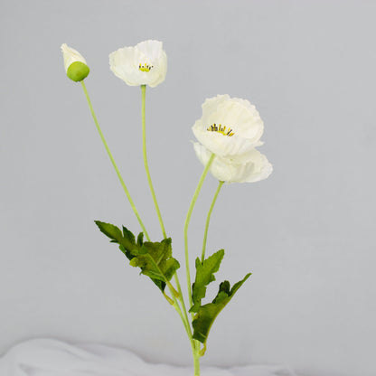 White Poppies - Realistic Artificial Flowers