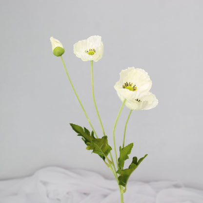 White Poppies - Realistic Artificial Flowers