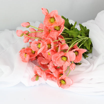 Peach Poppies - Realistic Artificial Flowers