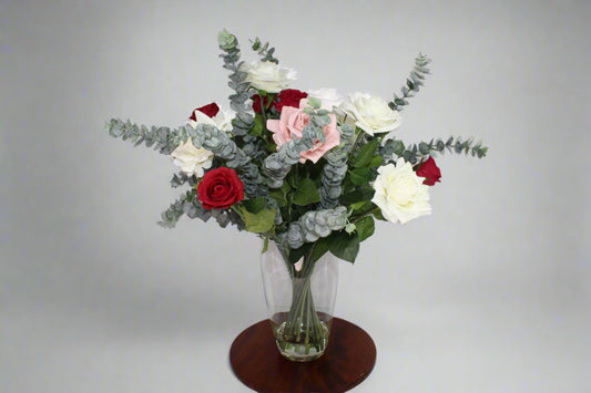 Real Touch Roses and Gum in Water - Realistic Artificial Flowers