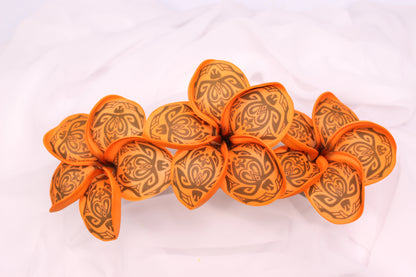 Sunset Orange  Turtle Frangipani Real Touch ( 6 Pack ) - Realistic Artifical Flowers