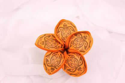 Sunset Orange  Turtle Frangipani Real Touch ( 6 Pack ) - Realistic Artifical Flowers