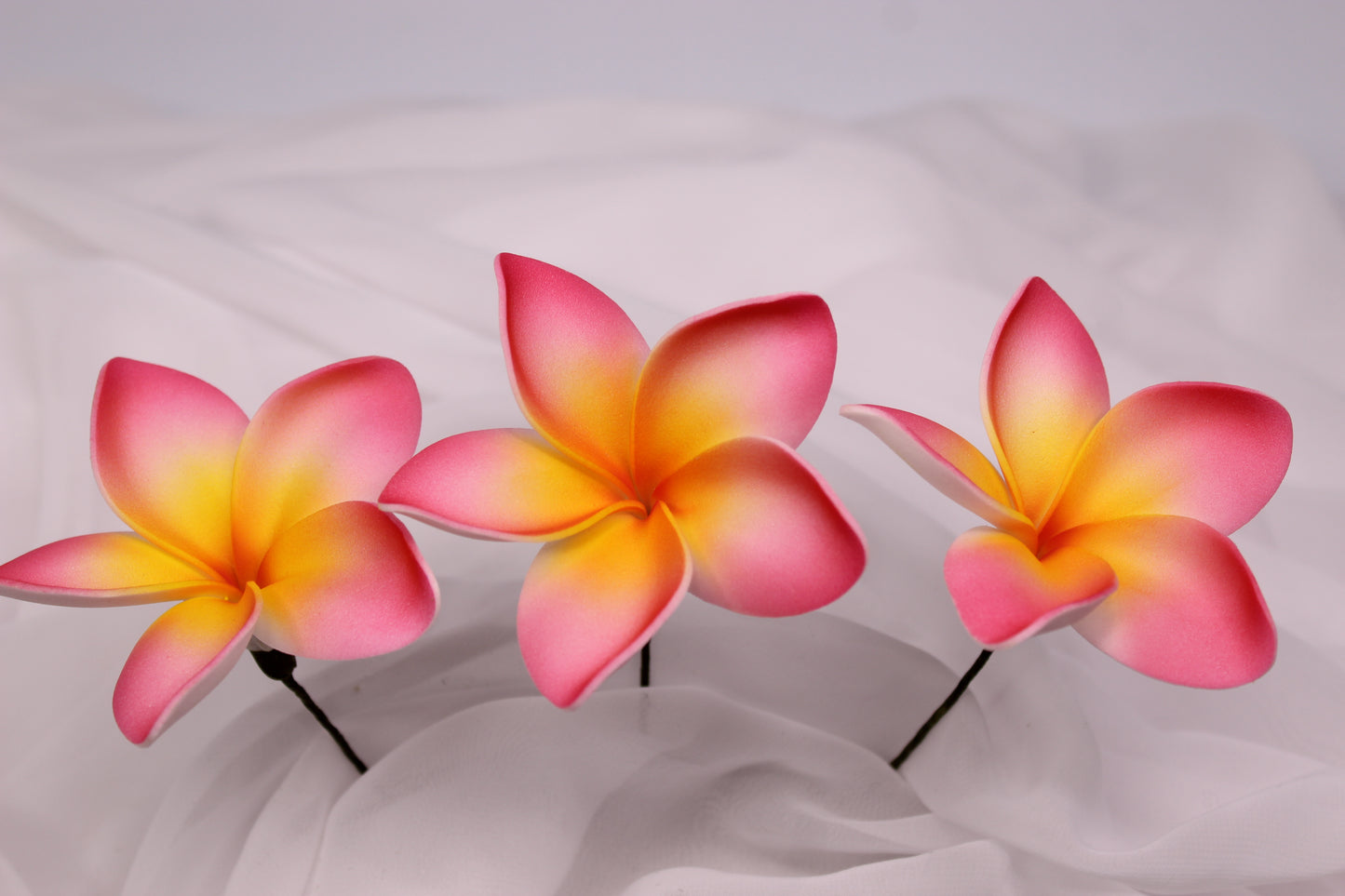 Sunrise Glow Frangipani Real Touch ( 6 Pack ) - Realistic Artifical Flowers