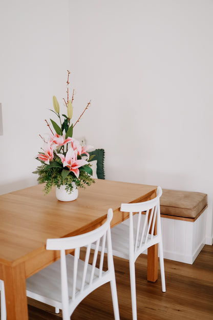 Oriental Lily Arrangement Small - Realistic Artificial Flowers