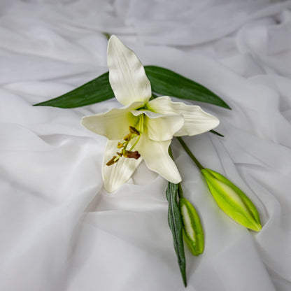 artificial small white asiatic lily