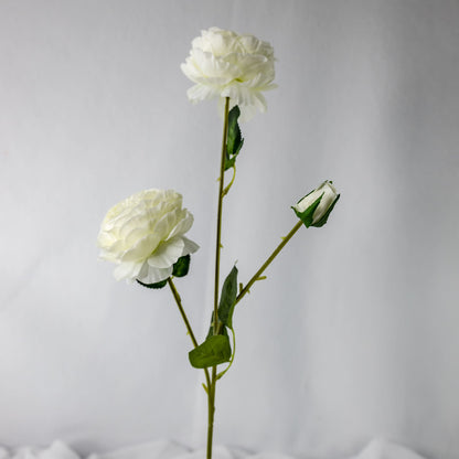 artificial white mini peonies