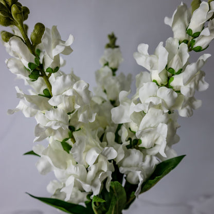 artificial white snap dragons