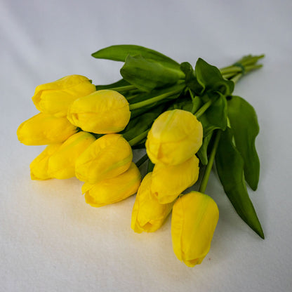 artificial yellow tulips