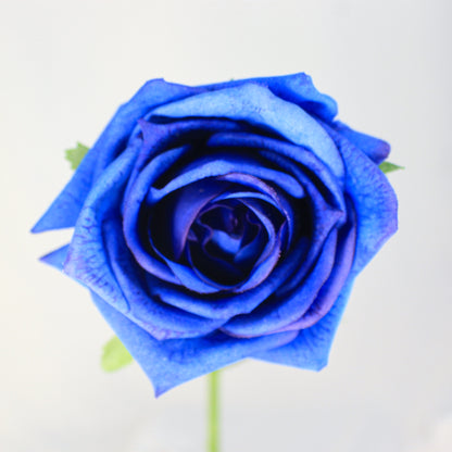 Dark Blue Large Real Touch Rose - Realistic Artificial Flowers