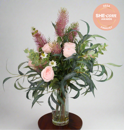 Large Native Arrangement in Pinks, Set in Water - Realistic Artificial Flowers