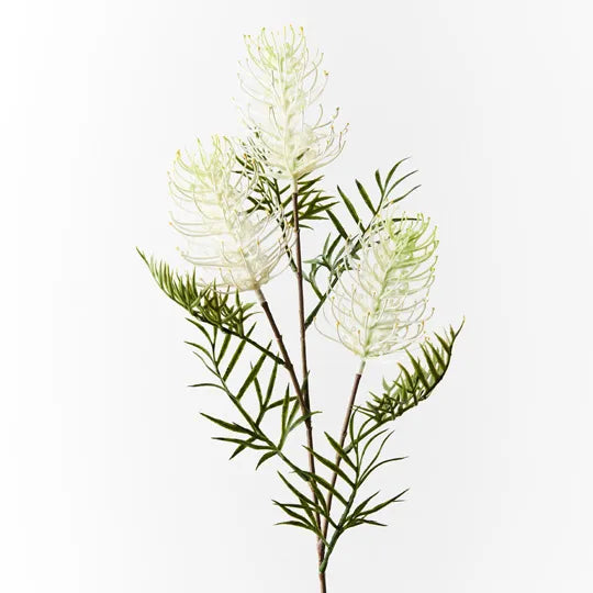 Grevillea Flower Spray White - Realistic Artificial Flowers