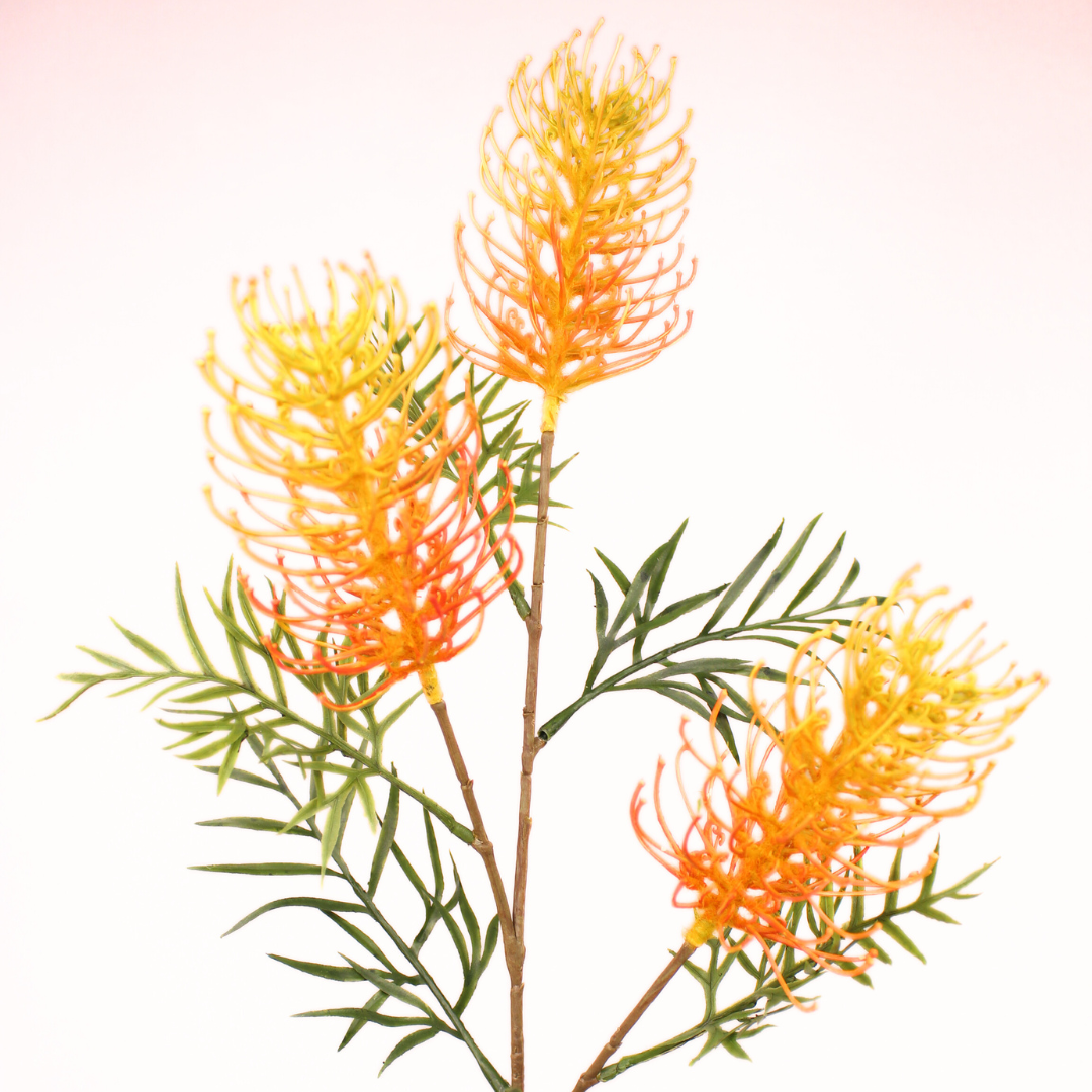 Grevillea Flower Spray Orange - Realistic Artificial Flowers