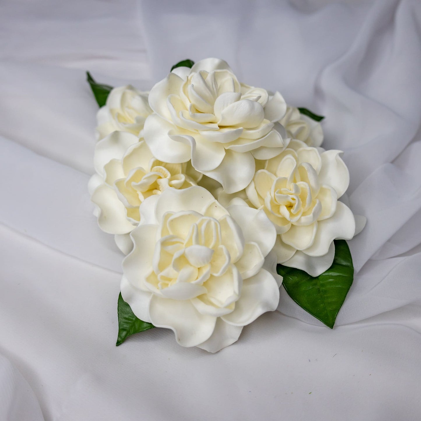 artificial Open Gardenia Flowerheads