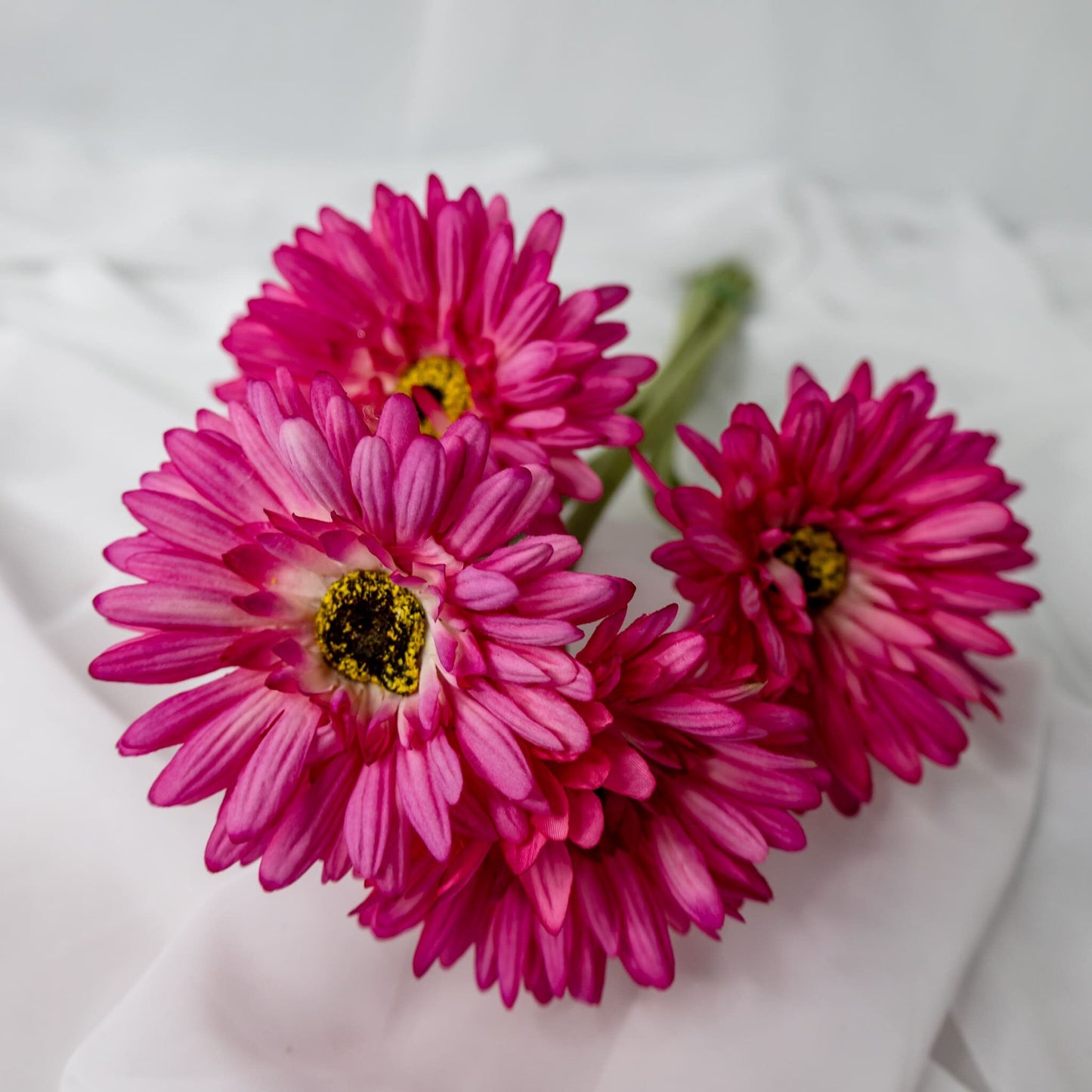 Artificial Pink Gerbera flowers top view