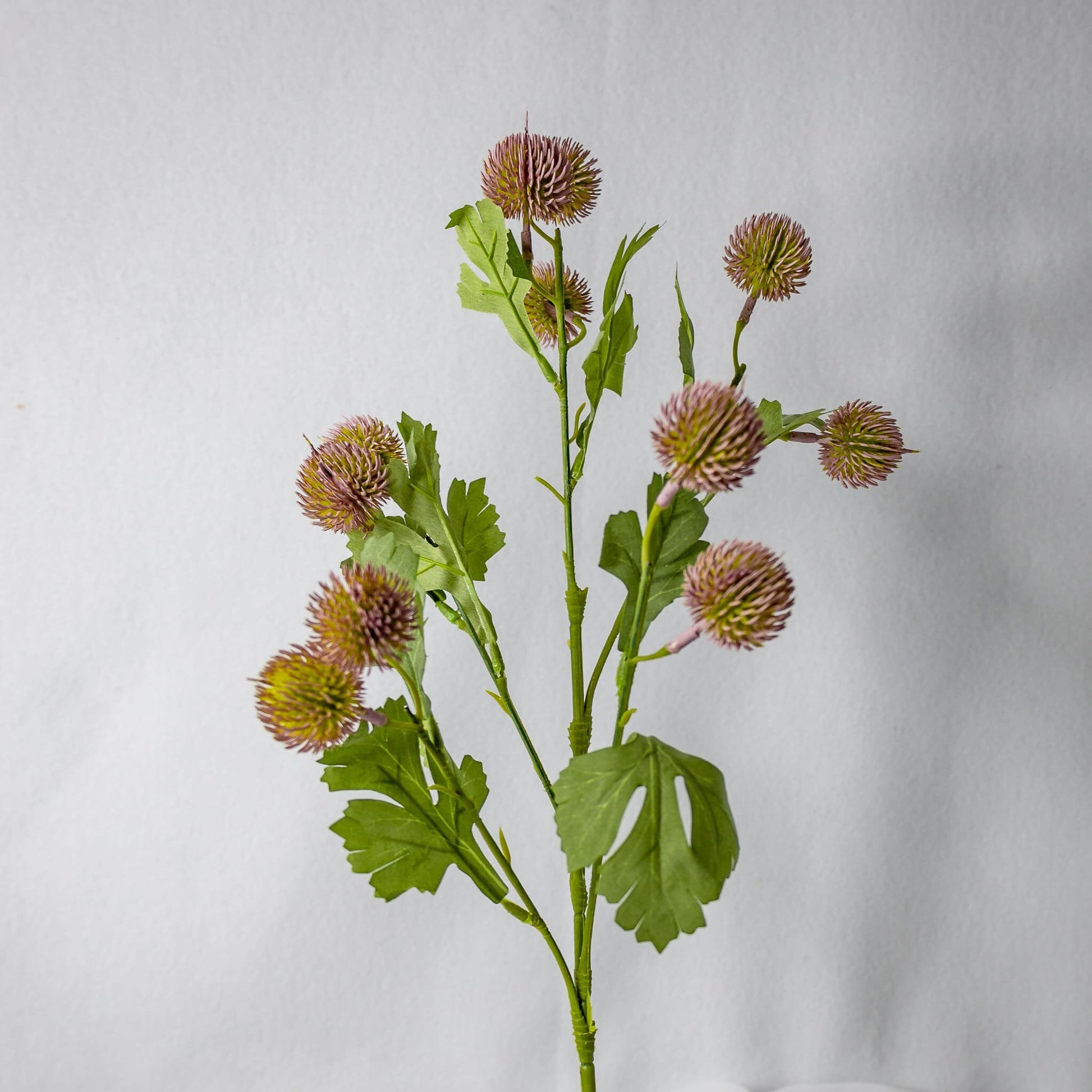 artificial Pink Pom Pom Spray in white vase