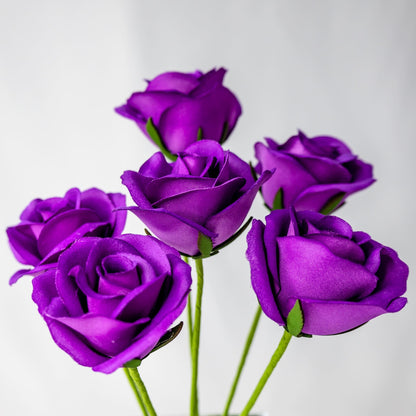 artificial Purple Velveteen Bloom roses