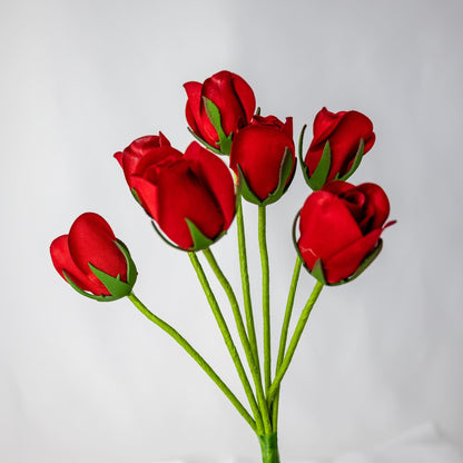 artificial Red Velveteen Buds