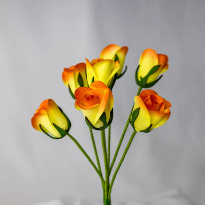 artificial Orange Velveteen rose Buds