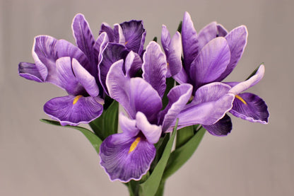 artificial Purple Dutch Iris closer look