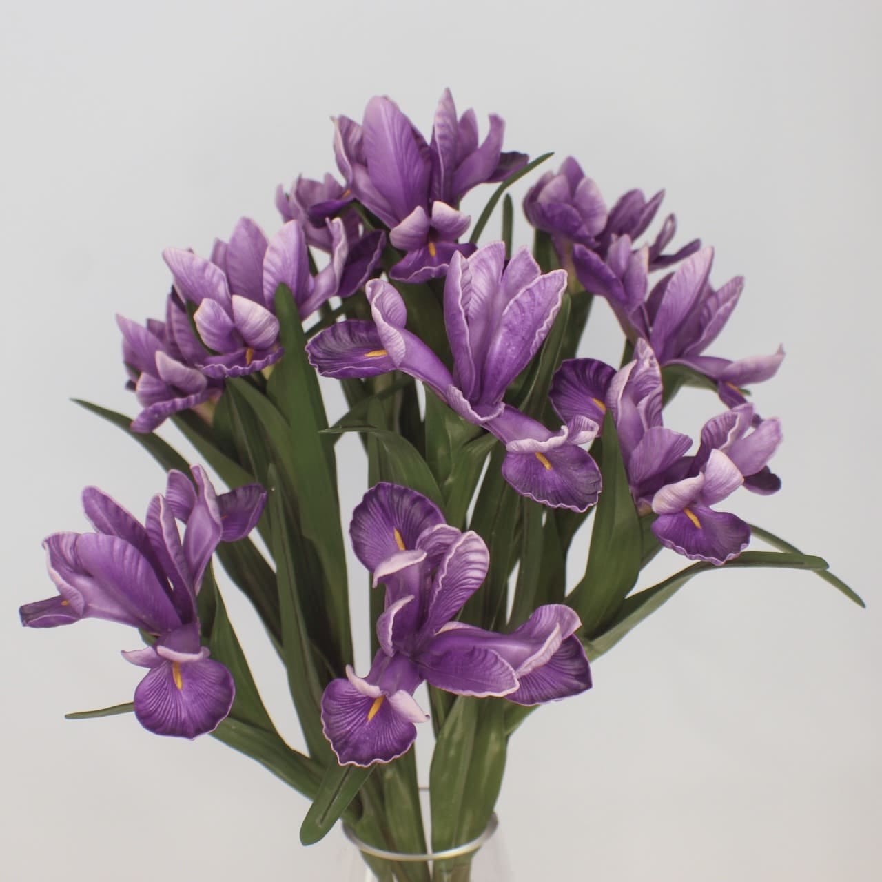 artificial Purple Dutch Iris closer look
