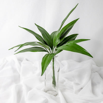 artificial Lilium Leaf in glass vase