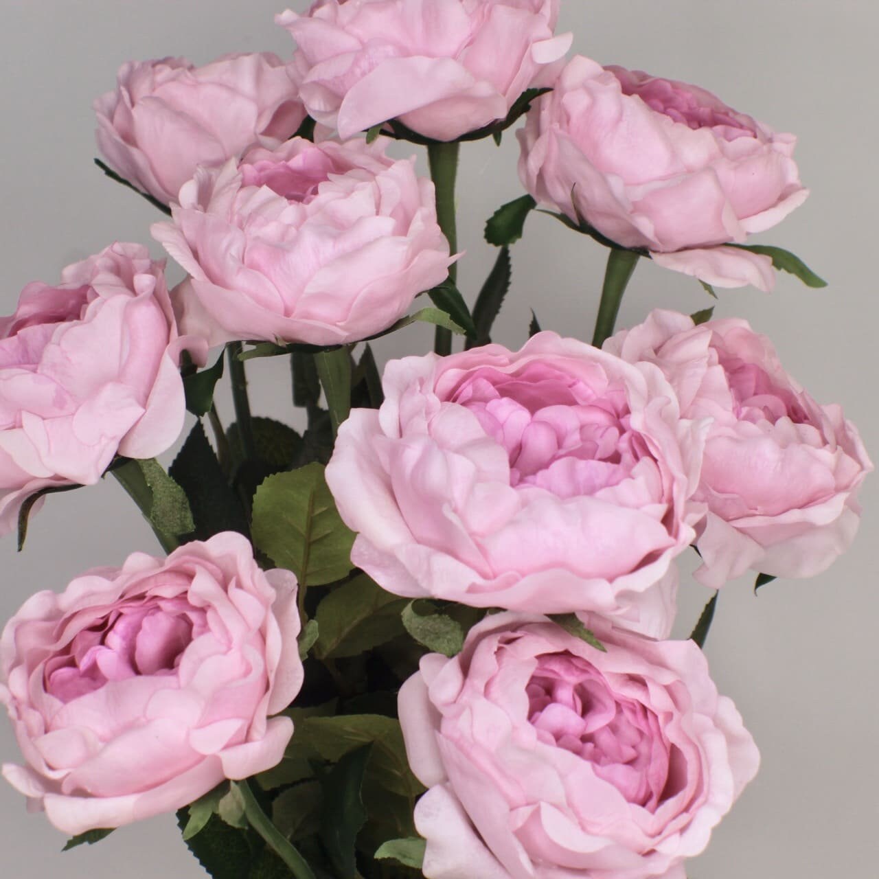 artificial David Austin Half Bloom Vintage Lilac Roses closer look