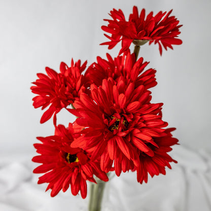 artificial Red Gerbera closer look